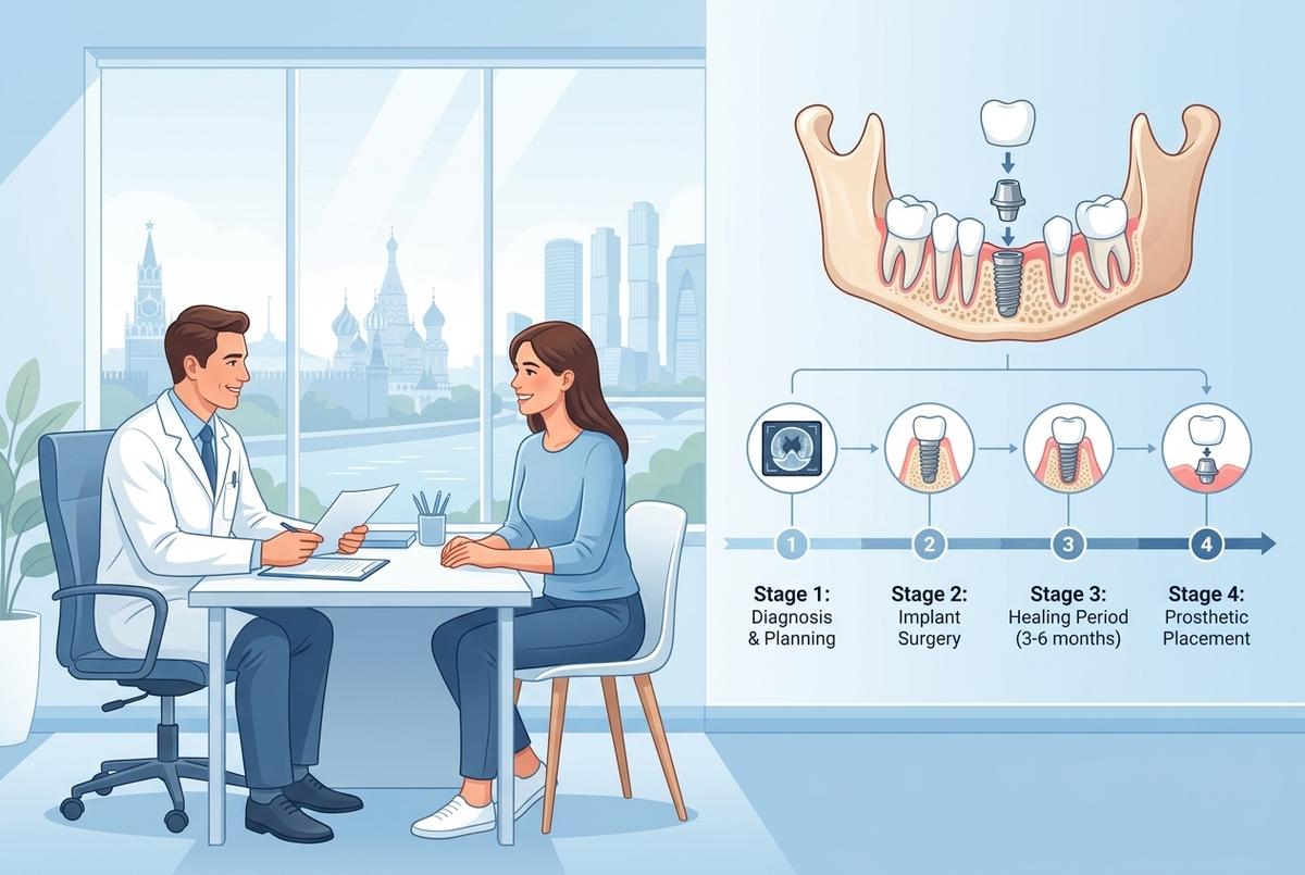 Как проходит имплантация зубов этапы и сроки лечения