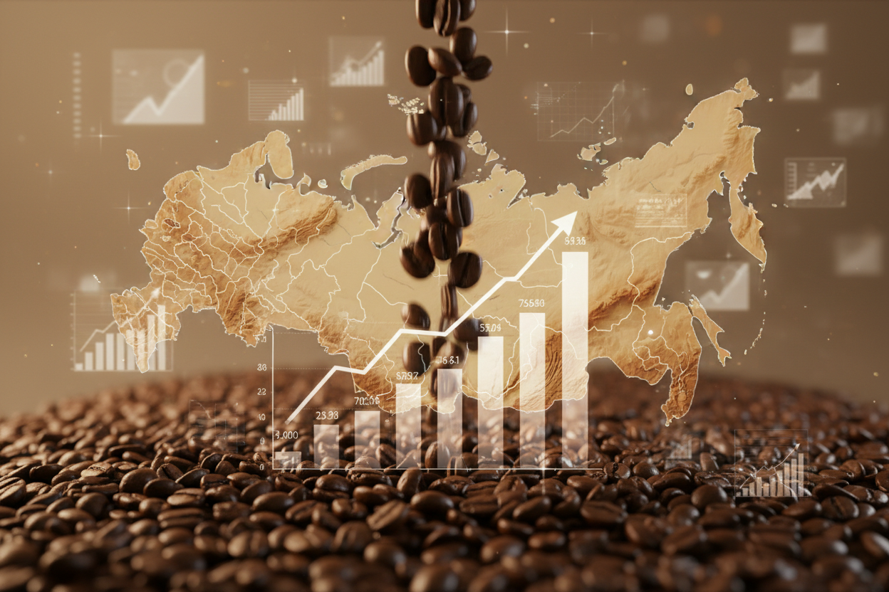 График роста производства кофе в России и странах СНГ