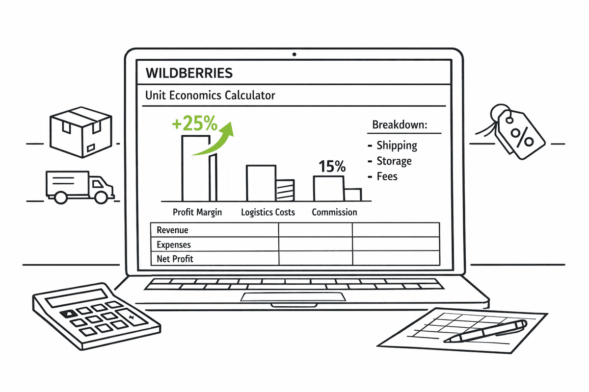 Юнит экономика Wildberries: расчет прибыли 2026